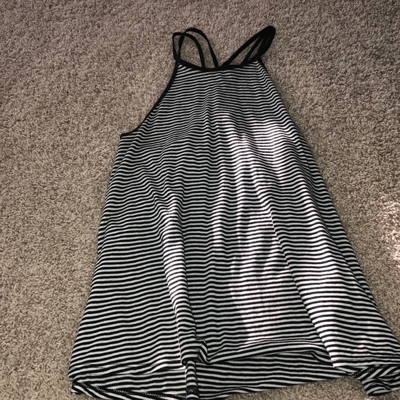 Hollister Tops - Black and white striped tank top